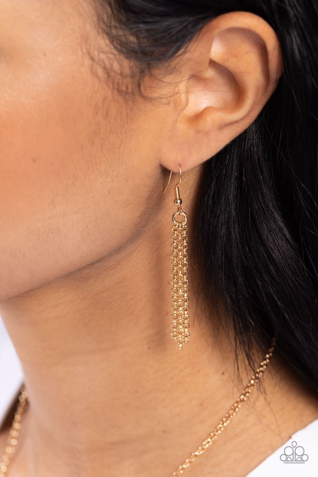 Live The Life You Love - Gold - Paparazzi Necklace Image