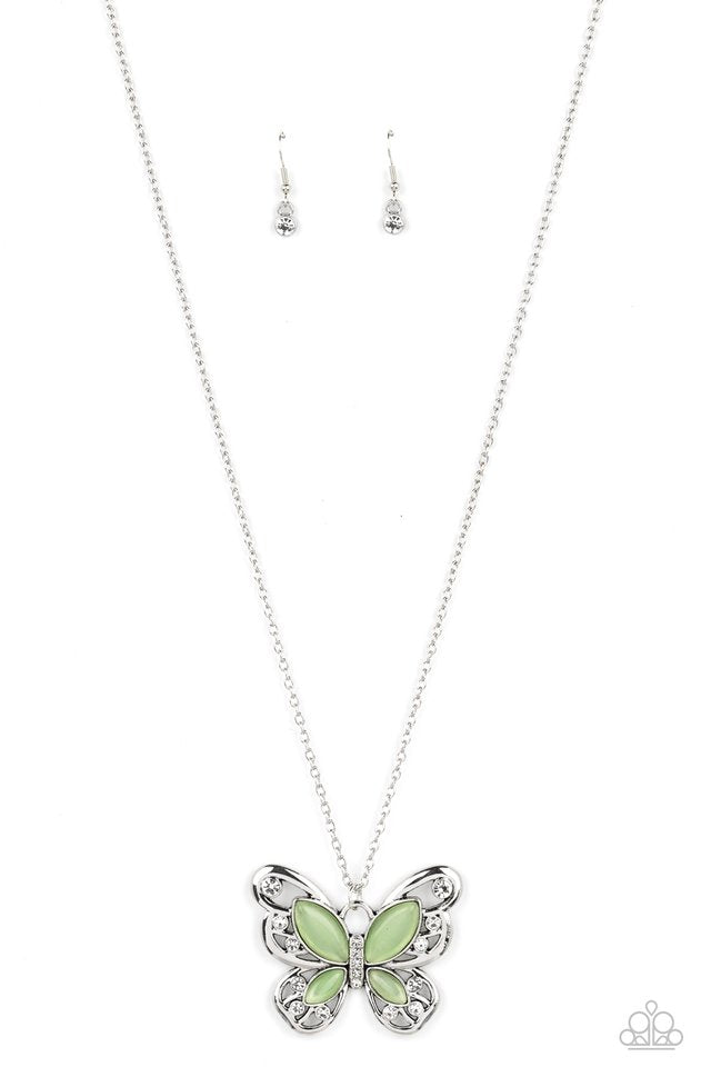 Wings Of Whimsy - Green - Paparazzi Necklace Image