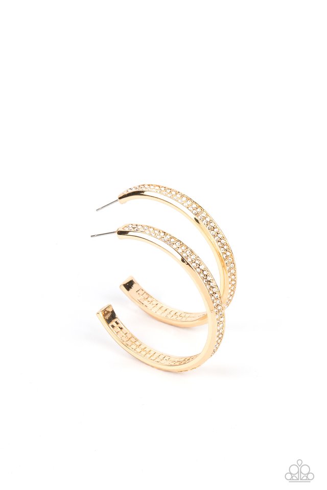 Flash Freeze - Gold - Paparazzi Earring Image