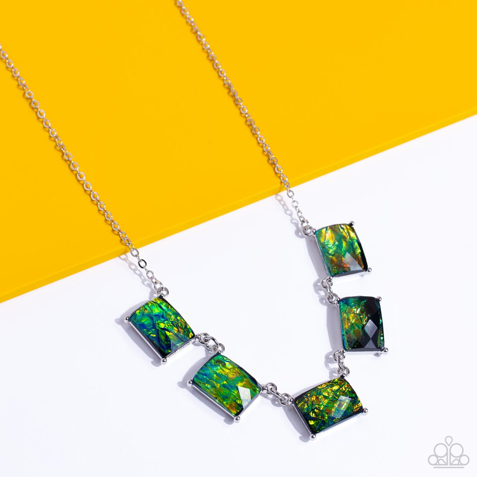 Opalescent Oblivion - Green - Paparazzi Necklace Image