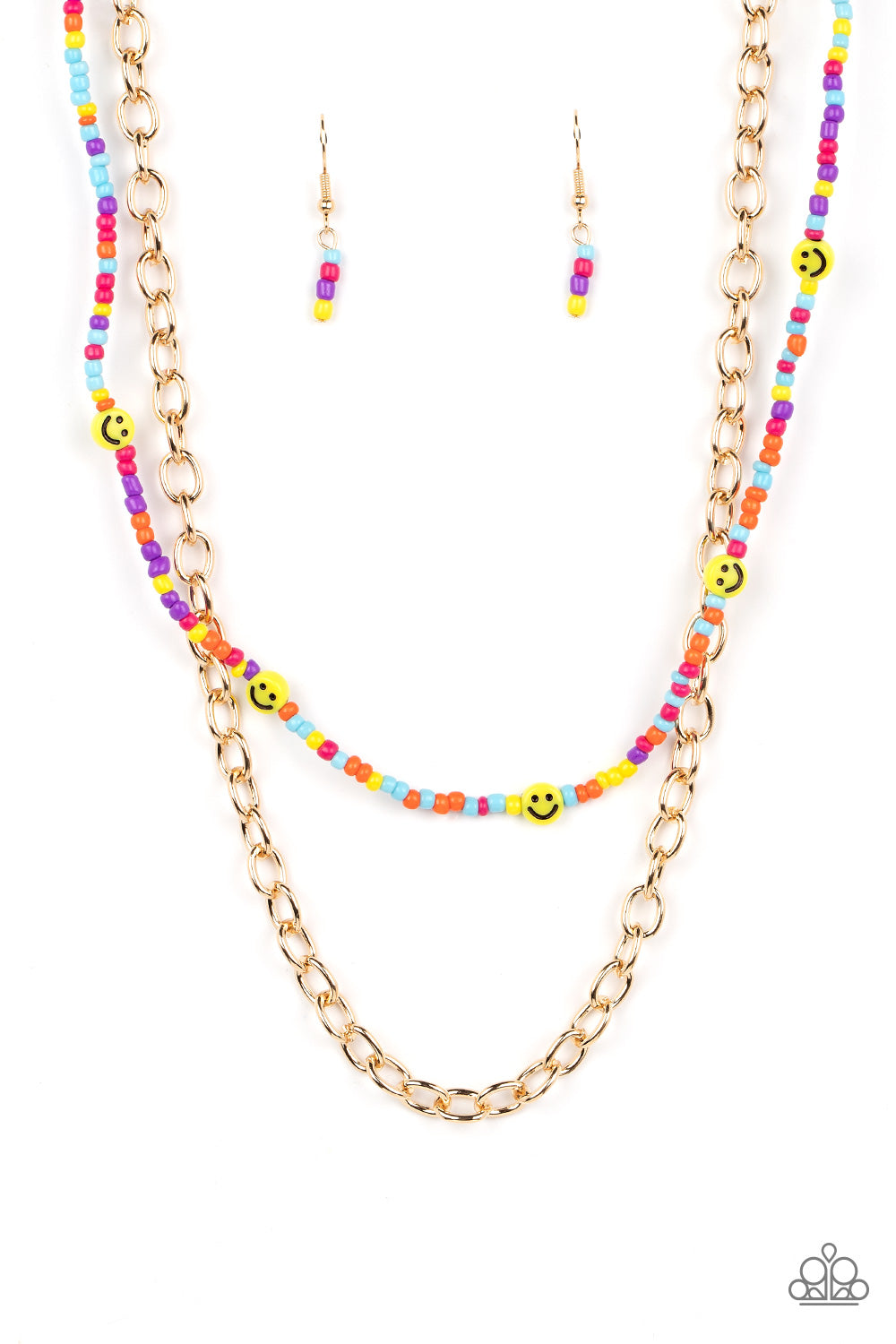 Paparazzi Necklace ~ Happy Looks Good on You - Multi