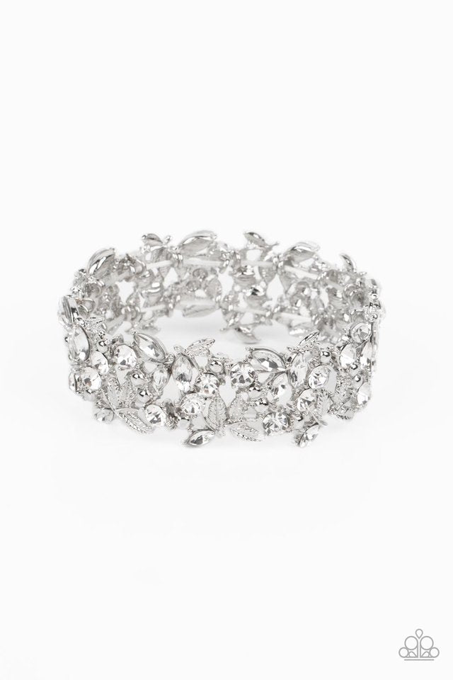 Feathered Finesse -White - Paparazzi Bracelet Image