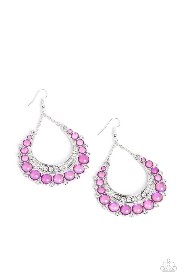 Bubbly Bling - Purple - Paparazzi Earring Image