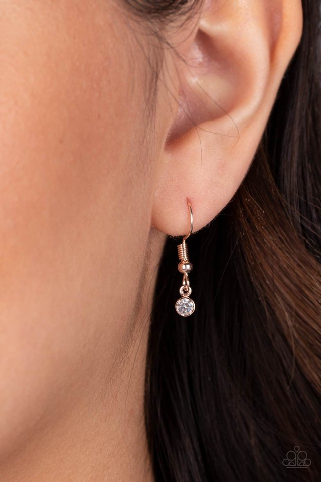 Effulgently Engaged - Rose Gold - Paparazzi Necklace Image