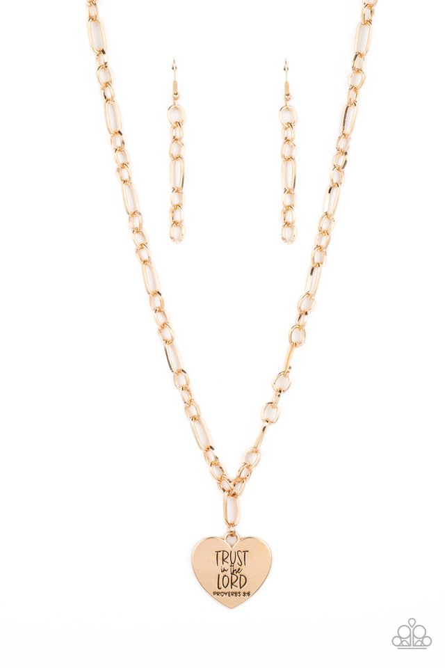 Perennial Proverbs - Gold - Paparazzi Necklace Image