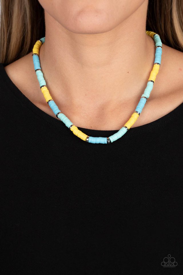 Rainbow Road - Blue - Paparazzi Necklace Image
