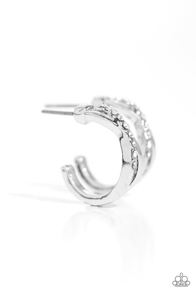 Horoscopic Helixes - White - Paparazzi Earring Image