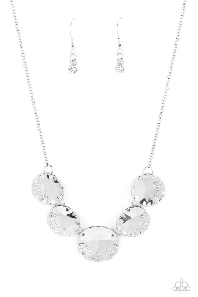 Swanky Shimmer - White - Paparazzi Necklace Image