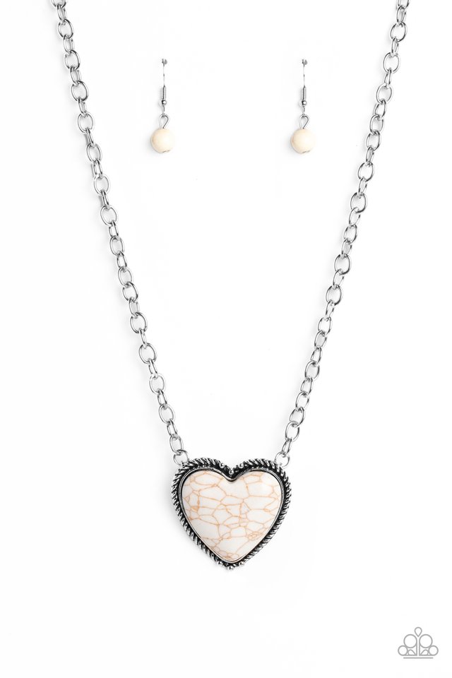 Authentic Admirer - White - Paparazzi Necklace Image