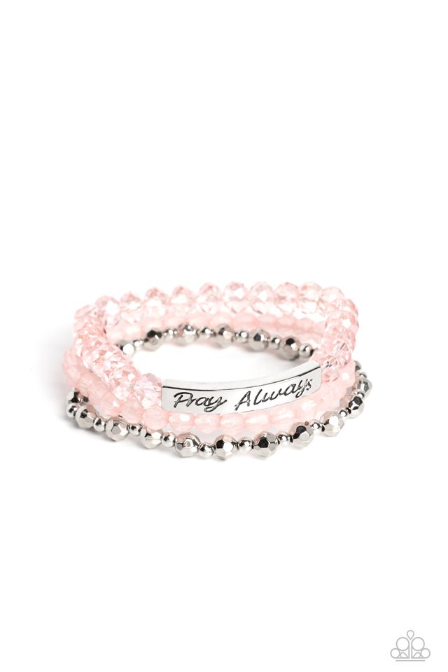 Pray Always - Pink - Paparazzi Bracelet Image