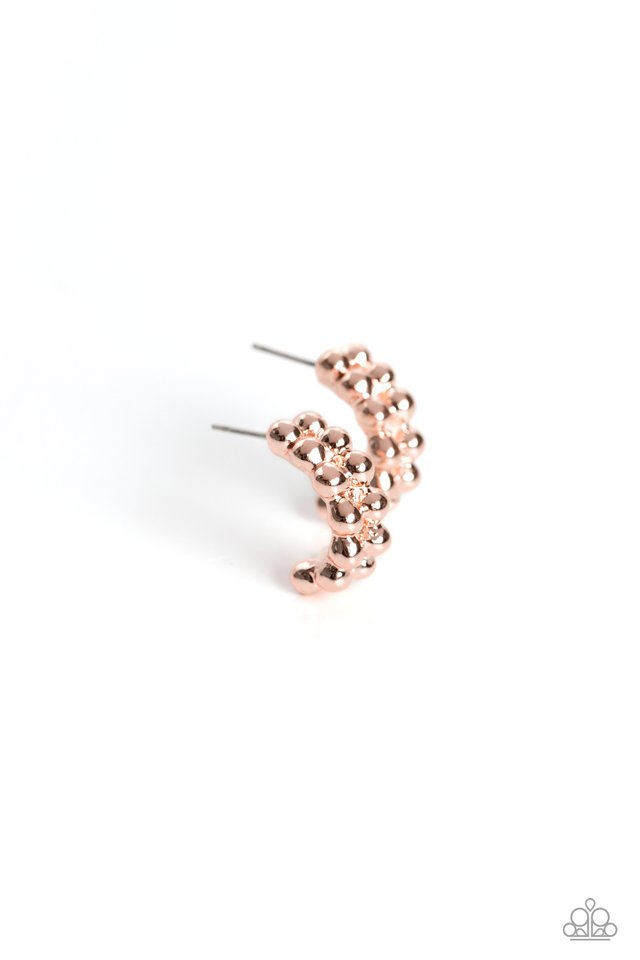 Bubbling Beauty - Rose Gold - Paparazzi Earring Image