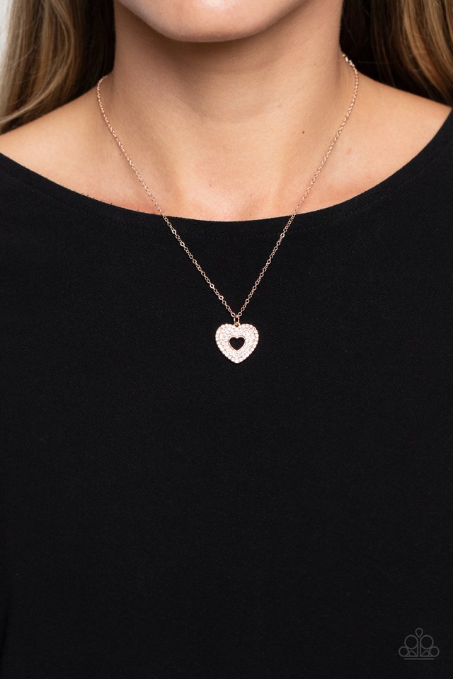Romantic Retreat - Rose Gold - Paparazzi Necklace Image