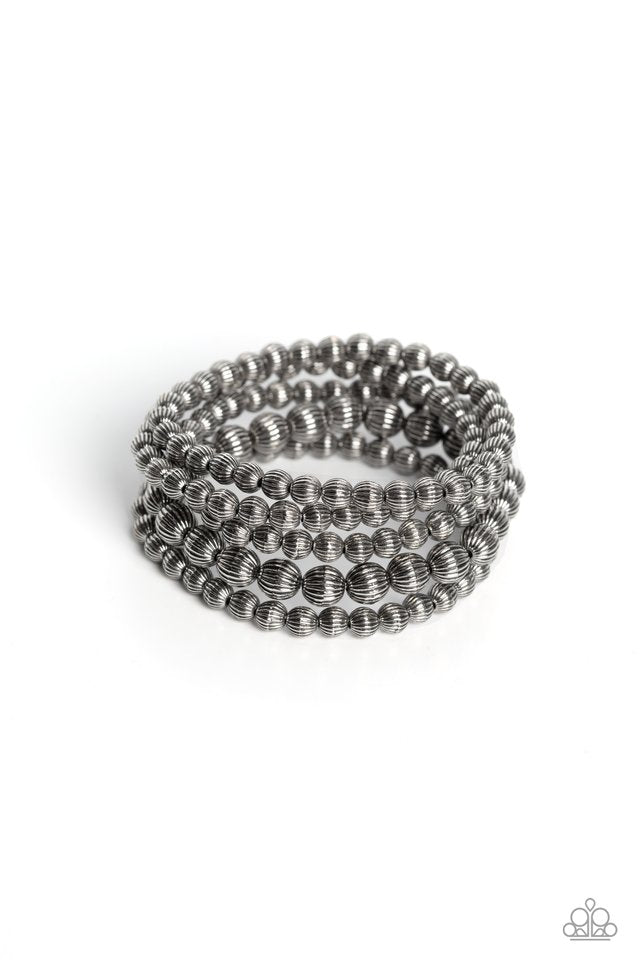 Sonoran Stripes - Silver - Paparazzi Bracelet Image