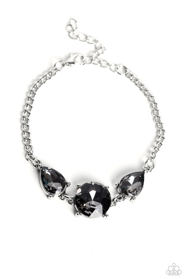 Twinkling Trio - Silver - Paparazzi Bracelet Image