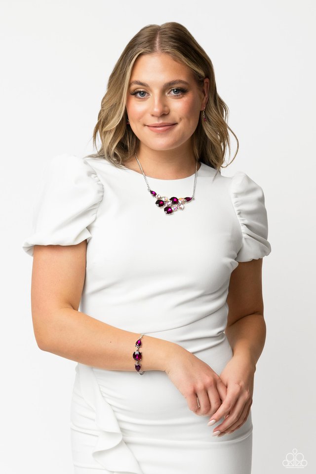 Round Royalty - Pink - Paparazzi Necklace Image