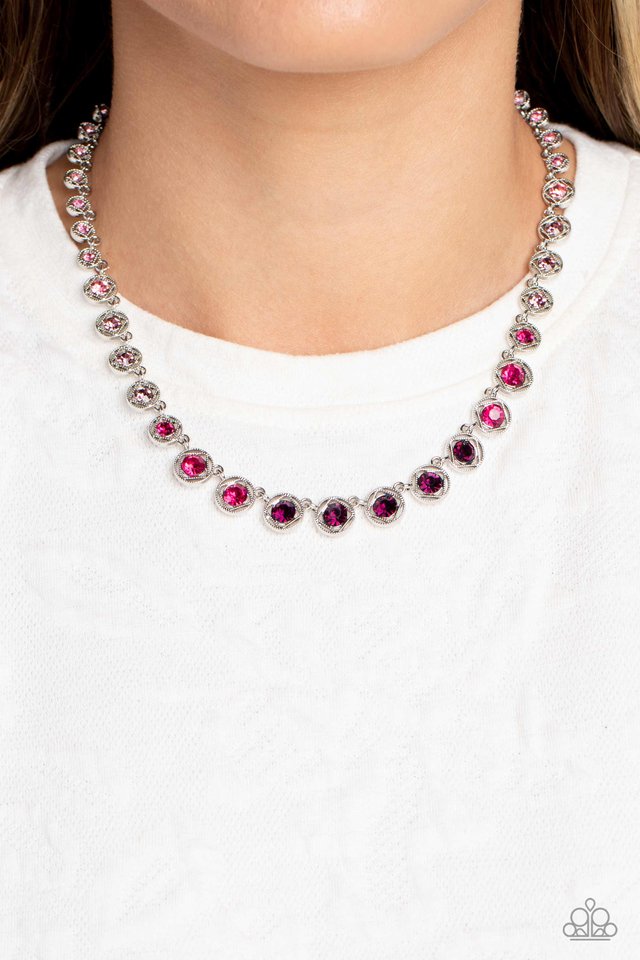 Kaleidoscope Charm - Purple - Paparazzi Necklace Image