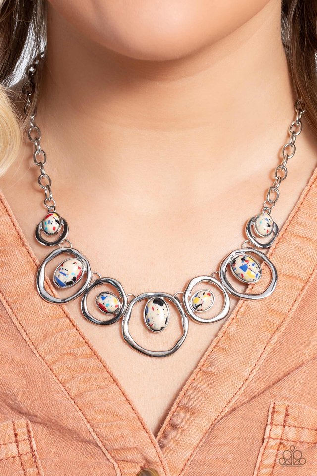 Marble Medley - Yellow - Paparazzi Necklace Image