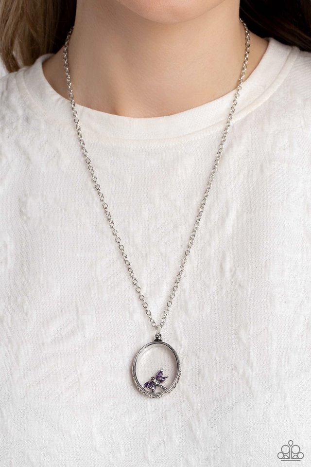 Dynamic Dragonfly - Purple - Paparazzi Necklace Image