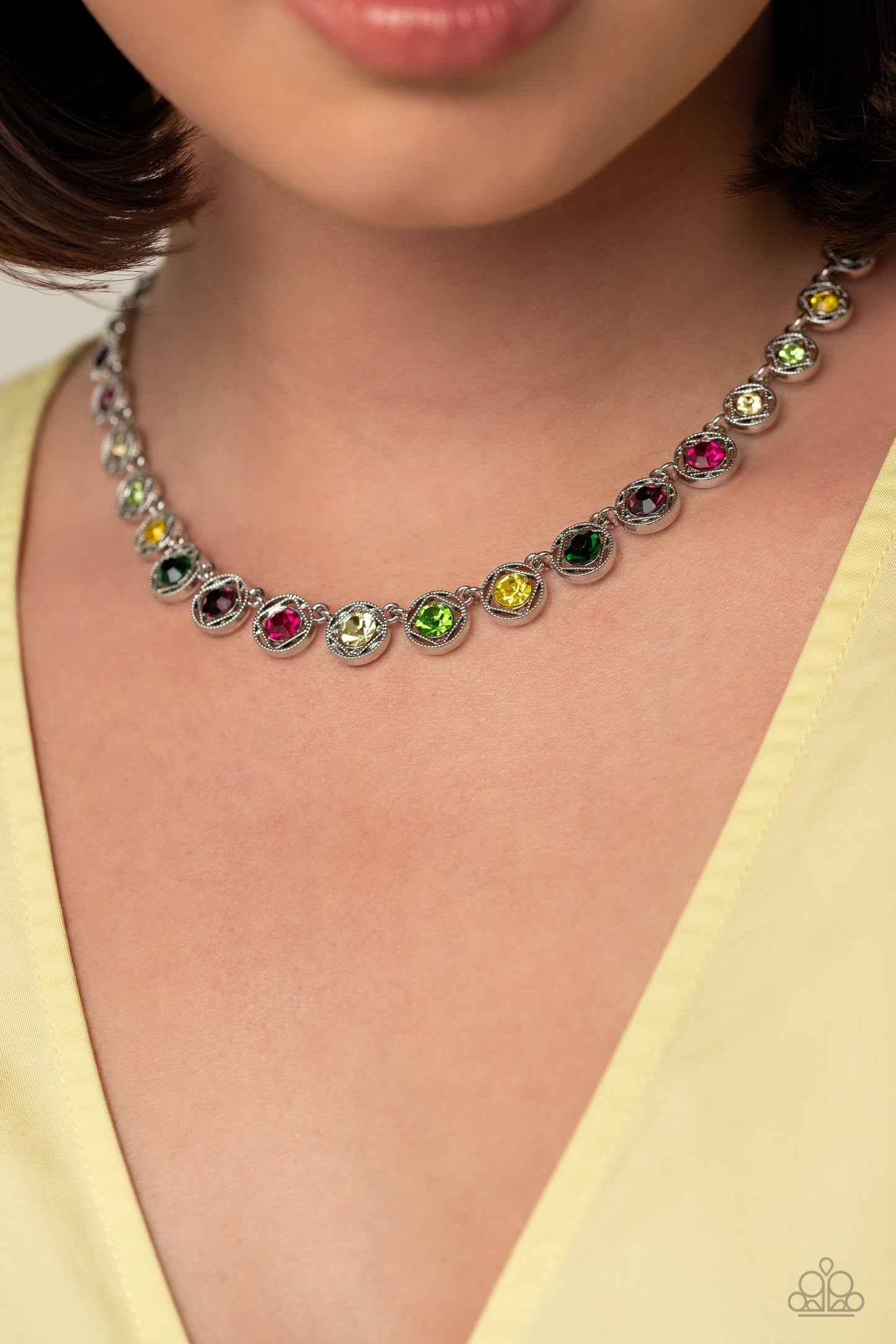 Paparazzi Necklace ~ Kaleidoscope Charm - Multi
