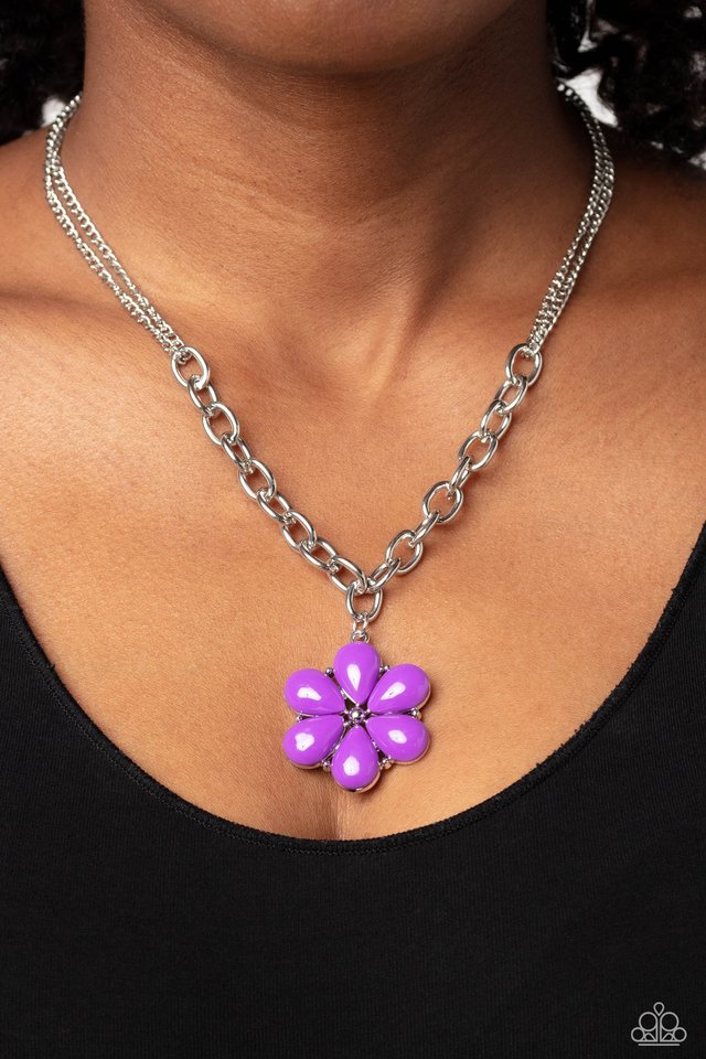 Dazzling Dahlia - Purple - Paparazzi Necklace Image