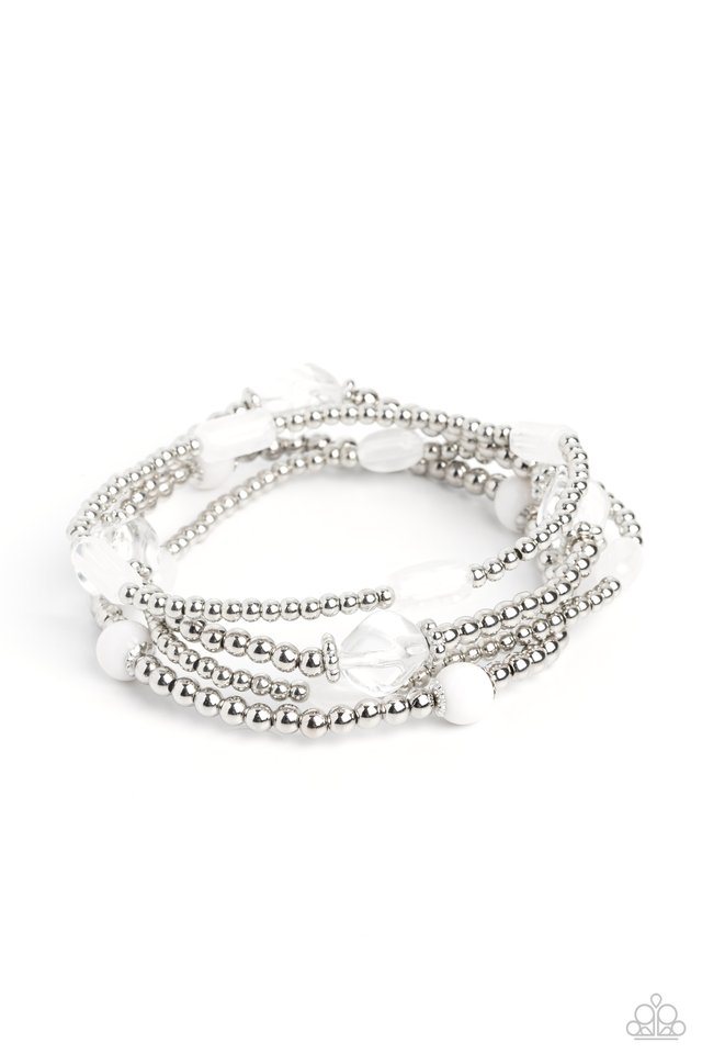 Geometric Guru - White - Paparazzi Bracelet Image