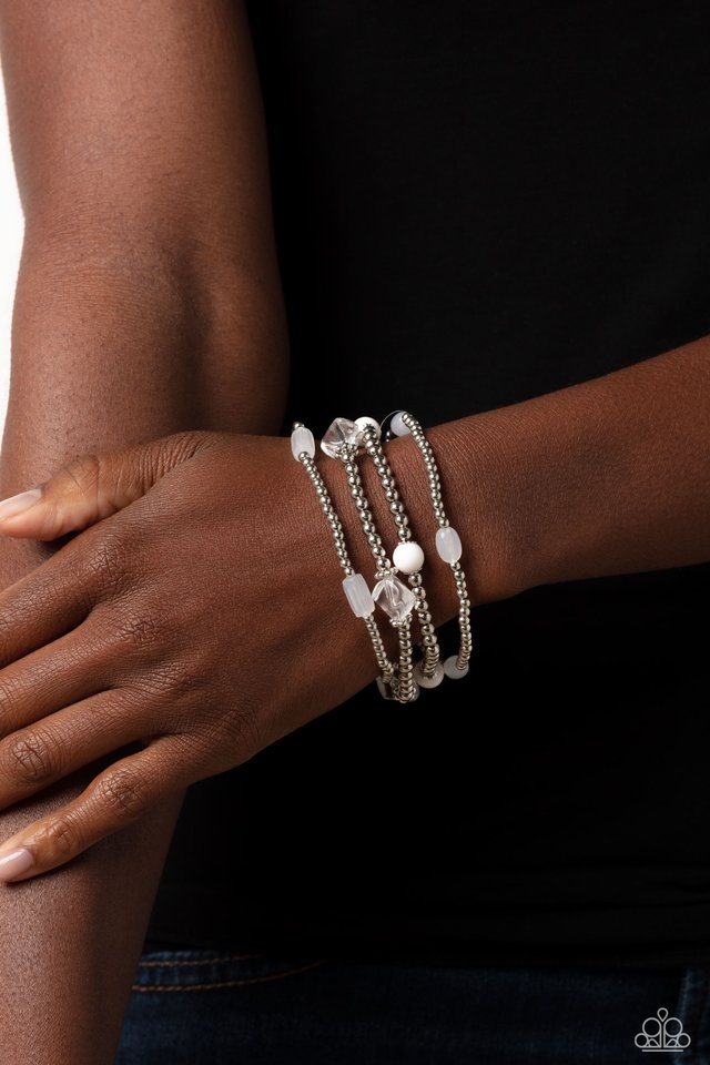 Geometric Guru - White - Paparazzi Bracelet Image