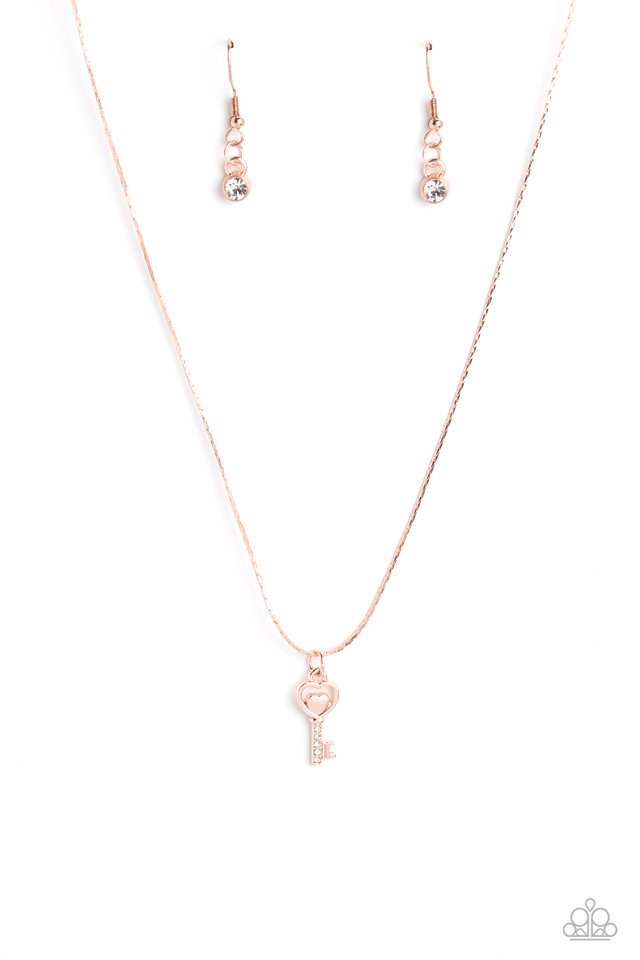 LOVE-Locked - Rose Gold - Paparazzi Necklace Image