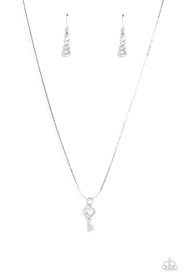 LOVE-Locked - White - Paparazzi Necklace Image