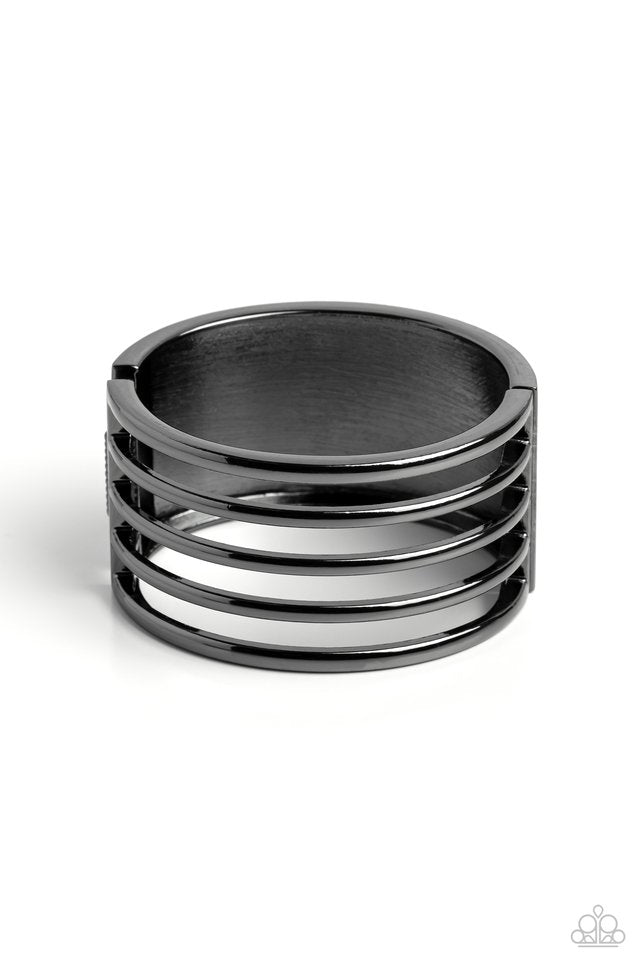 Wayward Warrior - Black - Paparazzi Bracelet Image