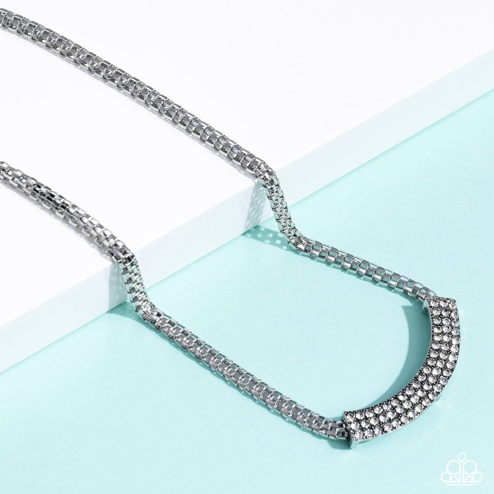 Swing Dance Dream - White - Paparazzi Necklace Image