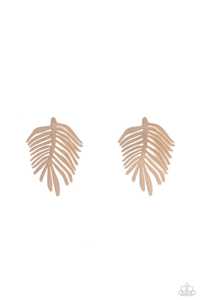 The FROND Row - Gold - Paparazzi Earring Image