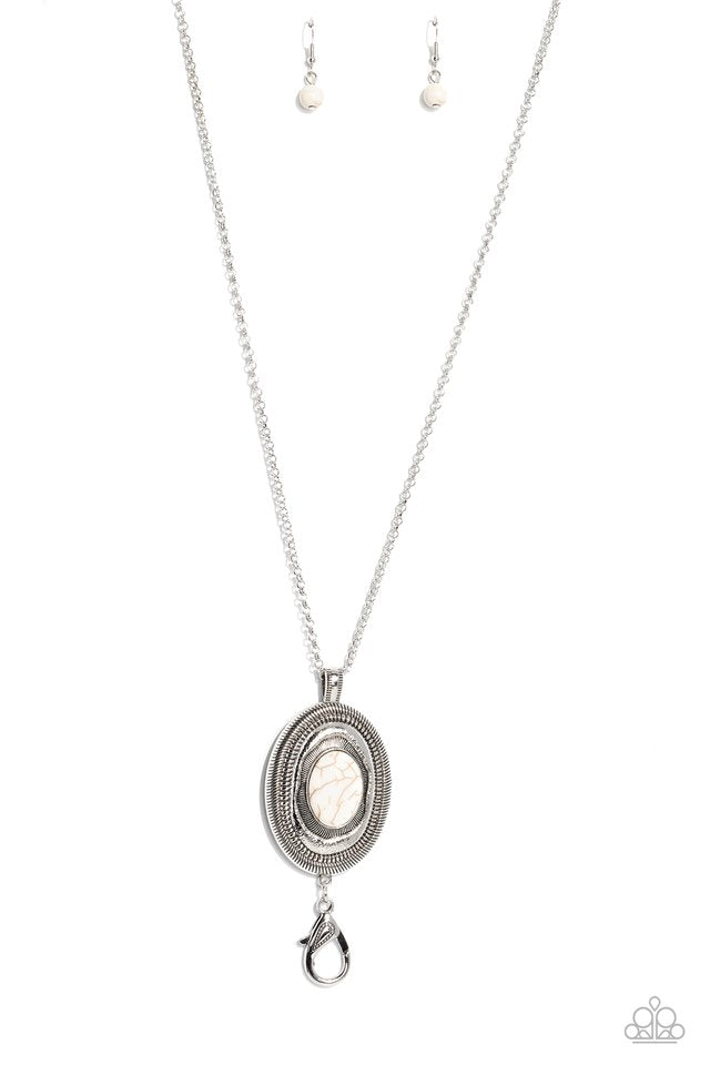 Sierra Sage - White - Paparazzi Necklace Image