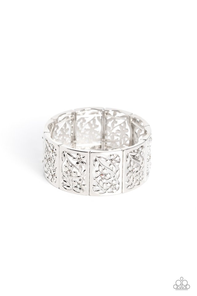 Garden Walls - White - Paparazzi Bracelet Image