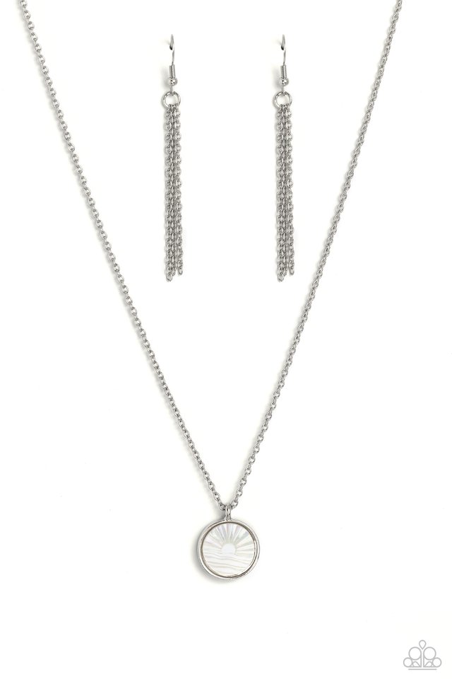 Seize the Sunset - White - Paparazzi Necklace Image