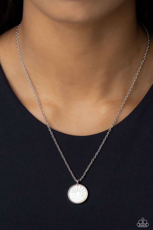 Seize the Sunset - White - Paparazzi Necklace Image