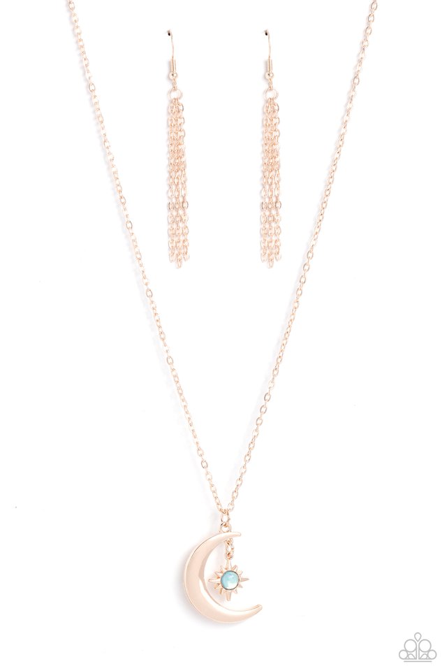 Stellar Sway - Rose Gold - Paparazzi Necklace Image