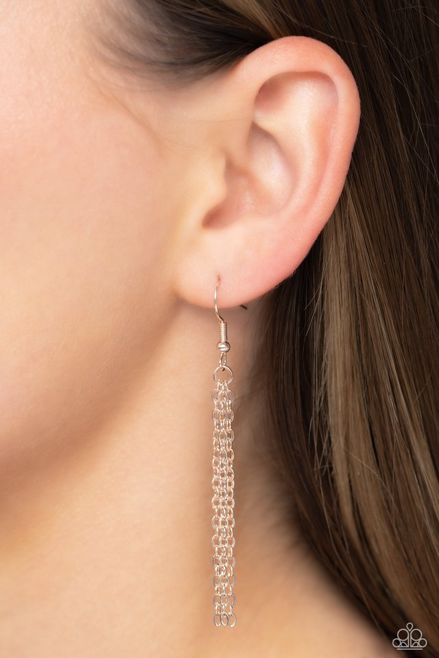 Stellar Sway - Rose Gold - Paparazzi Necklace Image