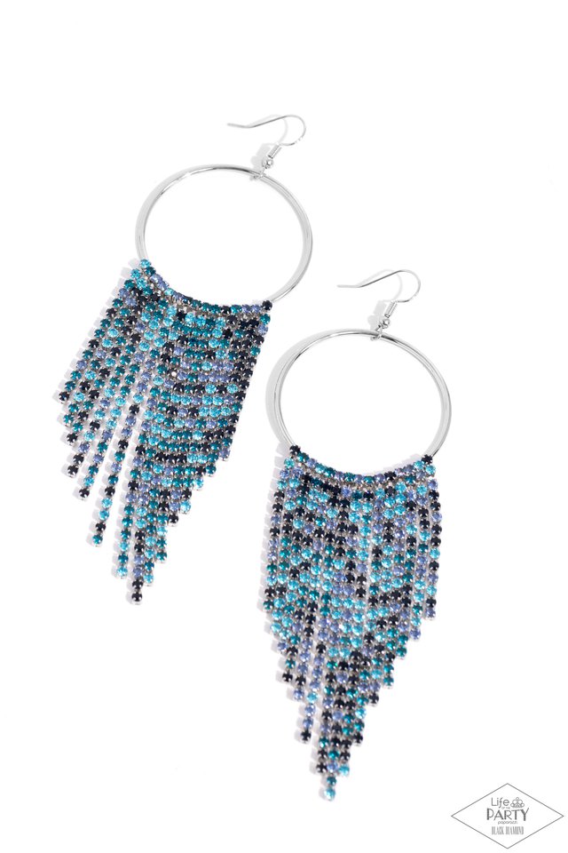 Streamlined Shimmer - Blue - Paparazzi Earring Image