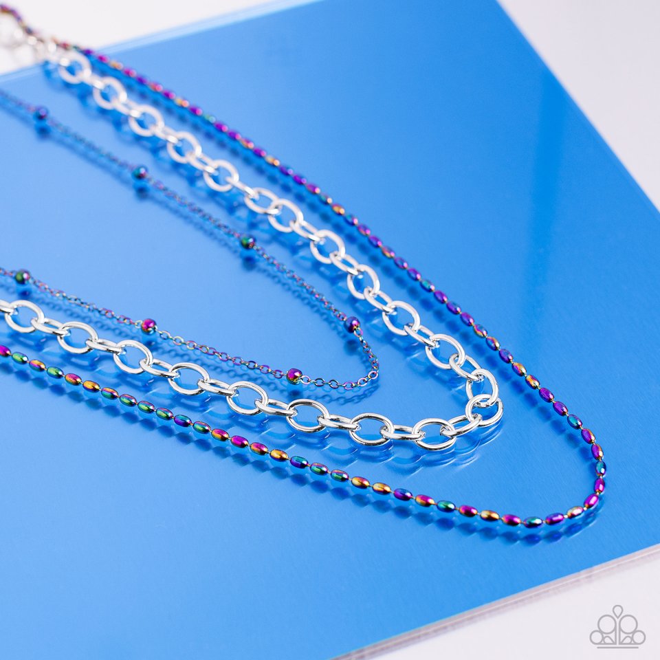 Mardi Gras Mayhem - Multi - Paparazzi Necklace Image