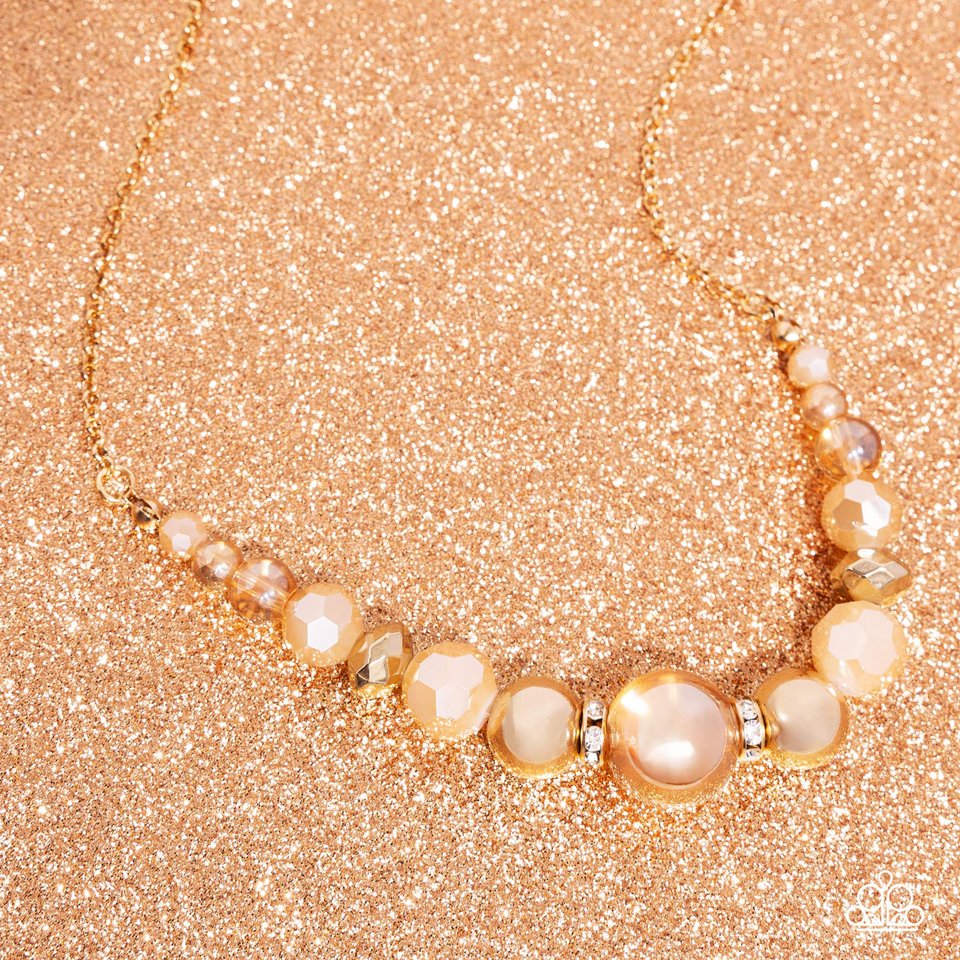 Disco Date - Gold - Paparazzi Necklace Image