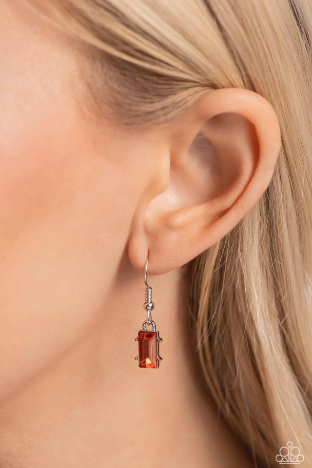 Elite Emeralds - Orange - Paparazzi Necklace Image