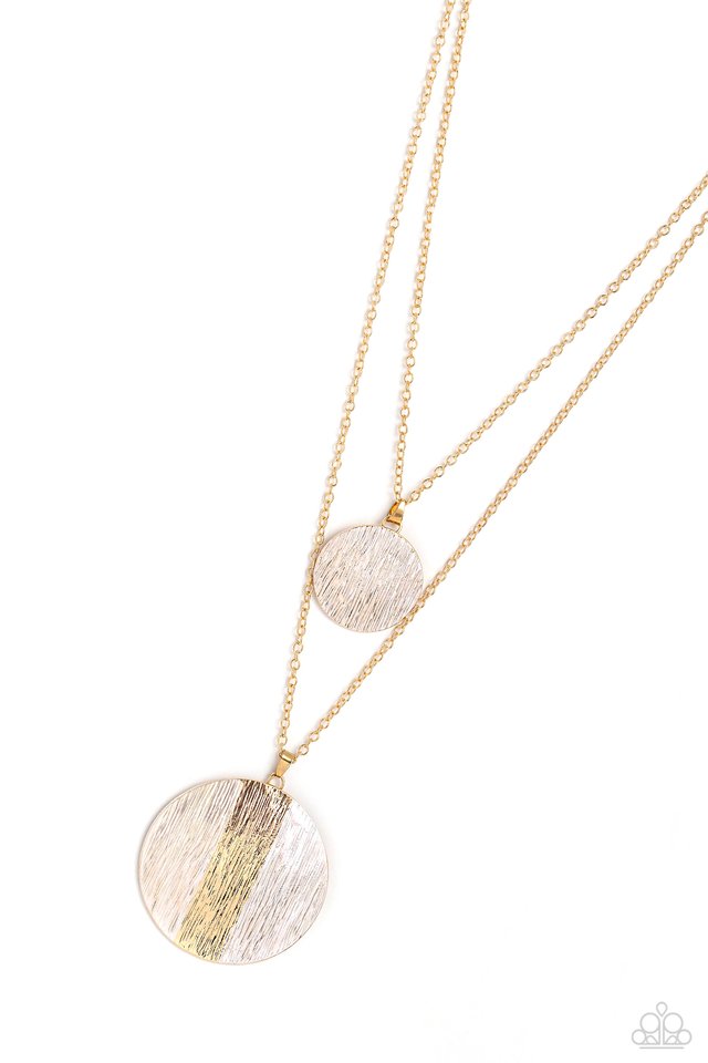 Striped Style - White - Paparazzi Necklace Image