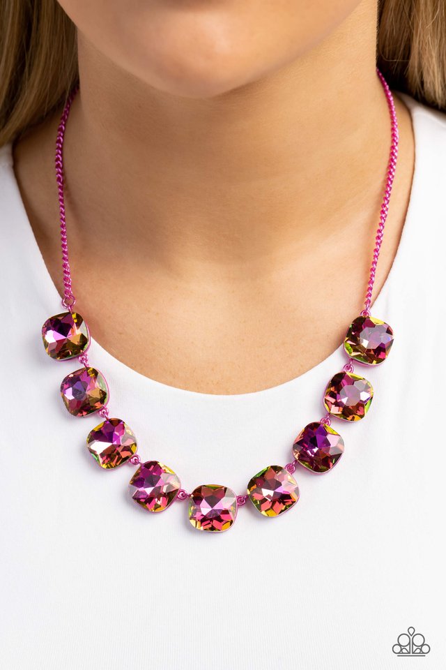 Combustible Command - Pink - Paparazzi Necklace Image