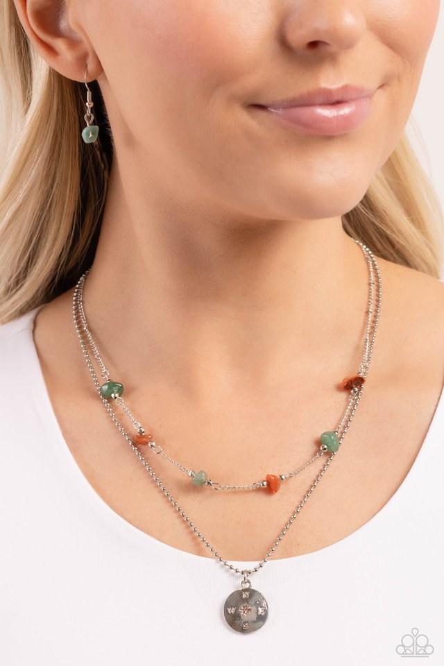 Sense of Direction - Green - Paparazzi Necklace Image