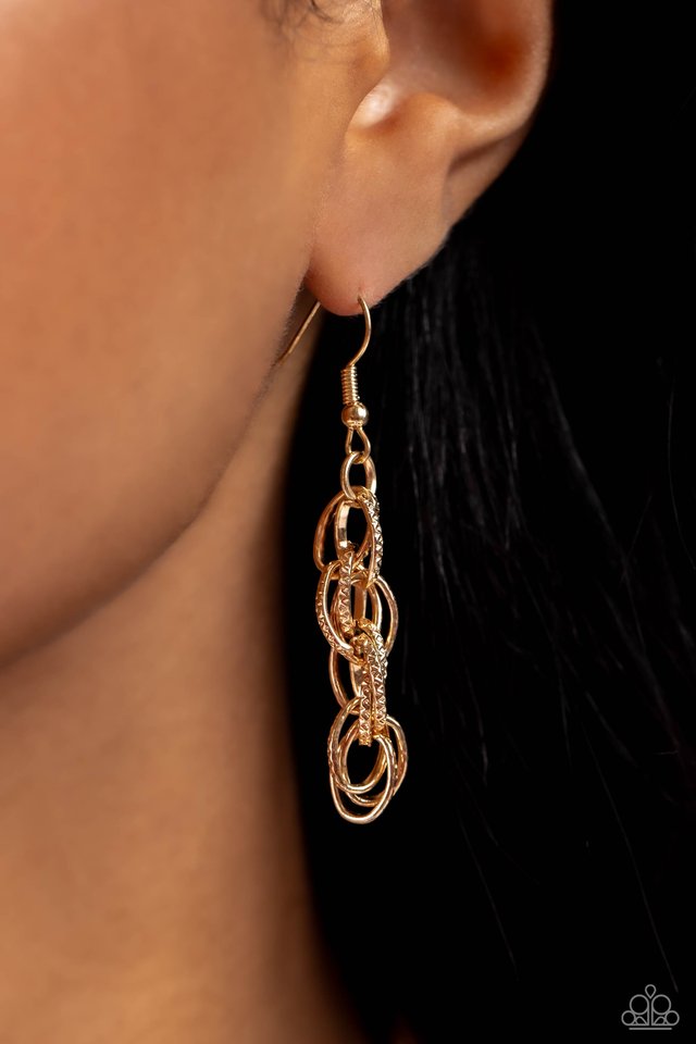 Braided Ballad - Gold - Paparazzi Necklace Image