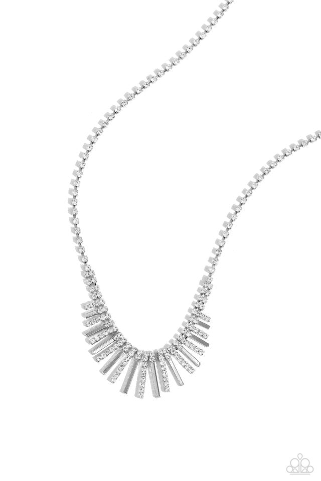FLARE to be Different - White - Paparazzi Necklace Image