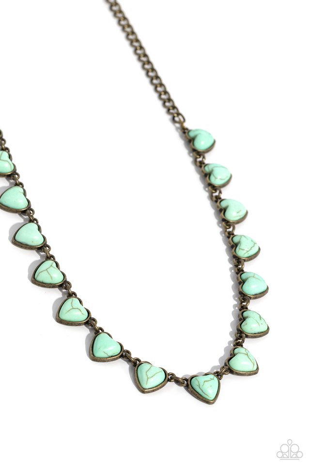 Sentimental Stones - Brass - Paparazzi Necklace Image