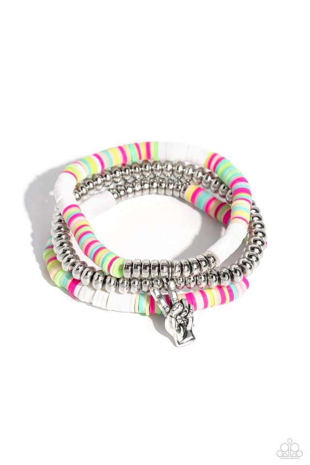 Peaceful Potential - White - Paparazzi Bracelet Image