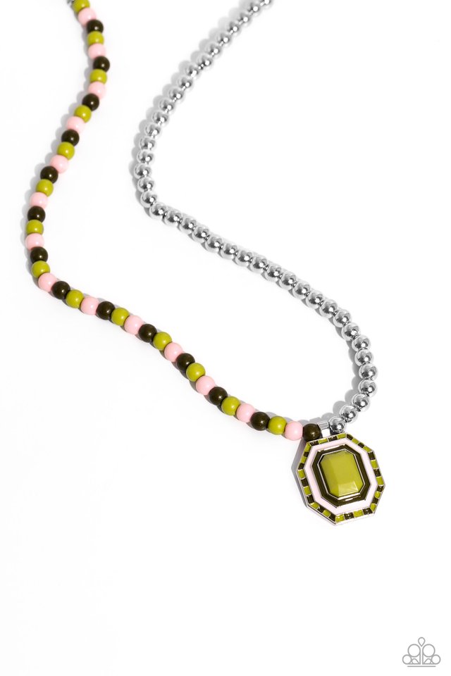 Contrasting Candy - Green - Paparazzi Necklace Image