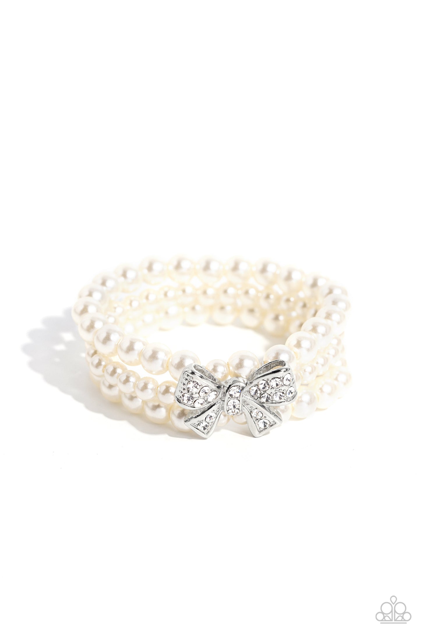 Paparazzi Bracelet ~ How Do You Do? - White